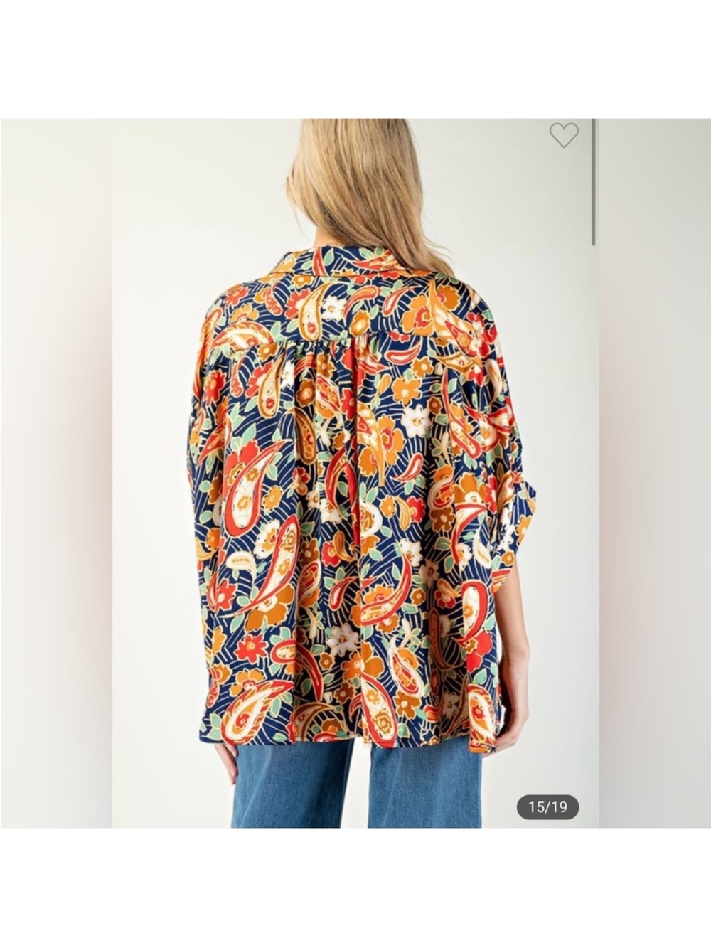 ee:some Floral Paisley Blouse Small NWOT - Picture 5 of 9
